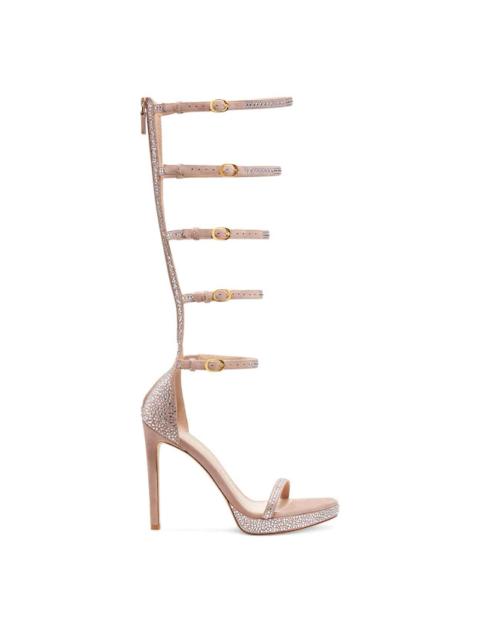 Stuart Weitzman NUDIST DISCO CRYSTAL GLADIATOR