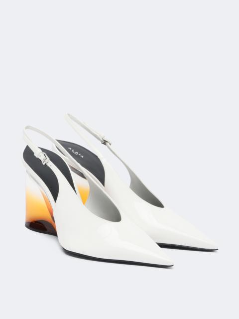 Alaïa Invisible leather wedge pumps
