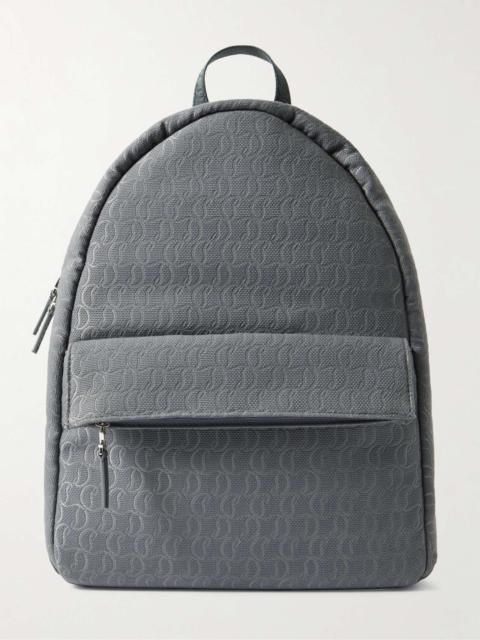 Christian Louboutin Zip N Flap Logo-Jacquard Cotton-Canvas Backpack