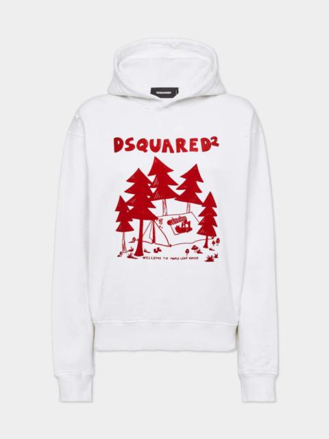 DSQUARED2 WASHED AND DESTROYED JUST RIGHT FIT HOODIE