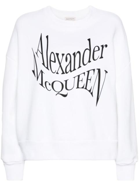 Alexander McQueen logo-print cotton sweatshirt