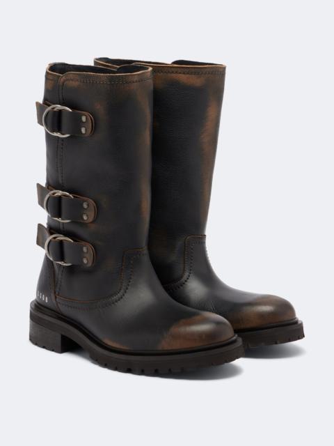 Golden Goose Kurt leather biker boots