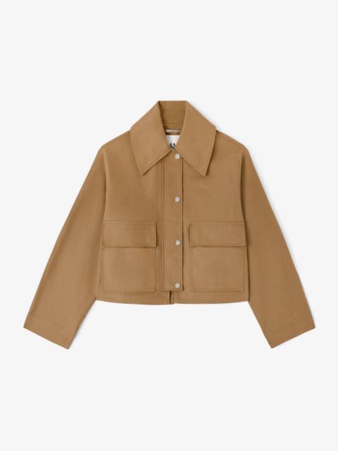 GANNI JACKET IN BROWN CANVAS