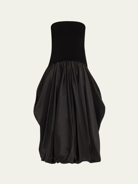 SIMKHAI Izzy Strapless Midi Bubble Dress