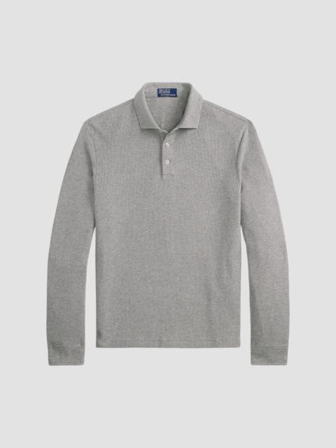 Polo Ralph Lauren Men's Standard-Fit Waffle-Knit Polo Shirt - Andover Heather