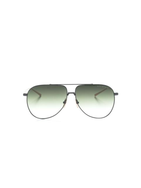 logo-print round-frame sunglasses