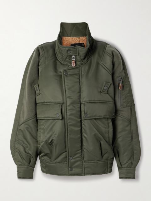 R13 Paneled Shell Bomber Jacket