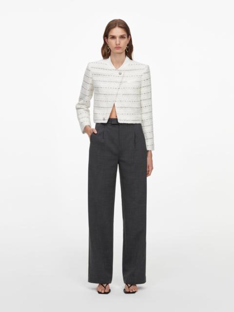 self-portrait White Boucle Boxy Jacket