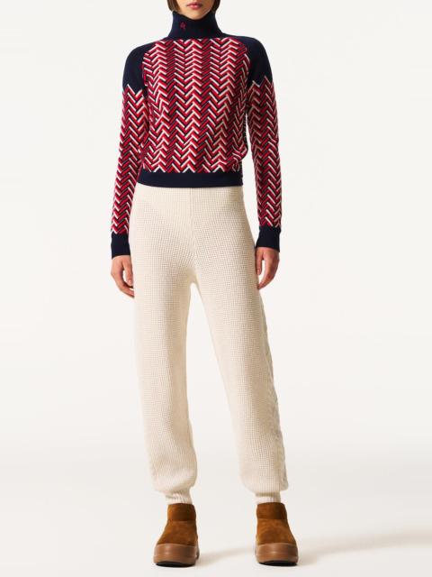 PERFECT MOMENT Chunky Chevron Turtleneck Sweater