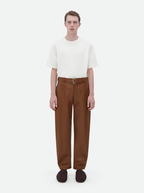 Bottega Veneta belted leather pants