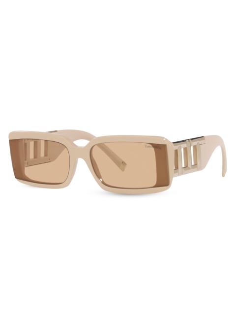 Tiffany & Co. Women's 62MM Rectangular Sunglasses - Beige