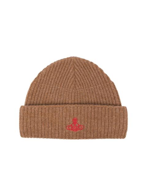 Vivienne Westwood Orb-embroidered knitted beanie