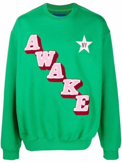 AWAKE NY intarsia-knit long-sleeve jumper