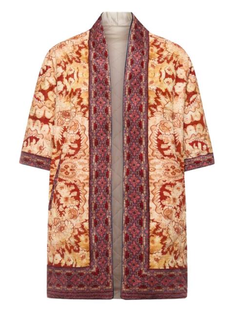 Pierre-Louis Mascia floral-patterned short-sleeved coat