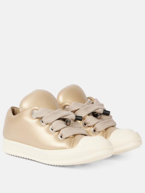 Rick Owens Jumbolace metallic leather sneakers