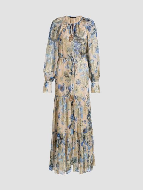 KOBI HALPERIN Women's Xandra Metallic Floral Maxi Dress - Blue Multi