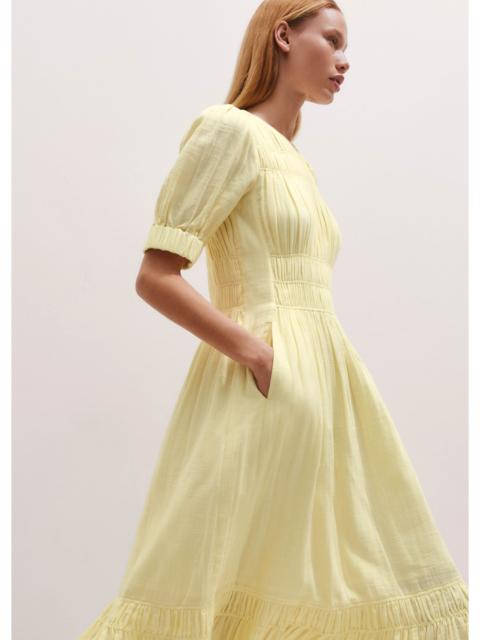 ME+EM Cheesecloth Gather Detail Maxi Dress