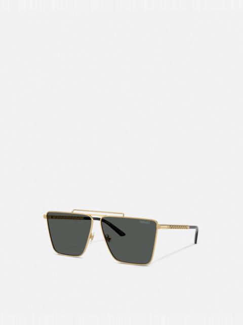 VERSACE Tubular Greca Sunglasses