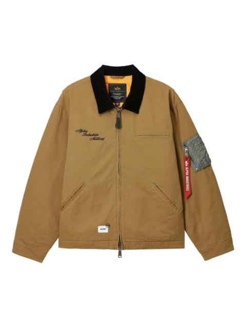 ALPHA INDUSTRIES embroidered sleeve pocket jacket