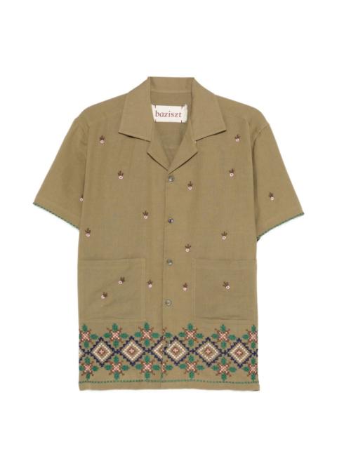 baziszt hem-embroidered shirt