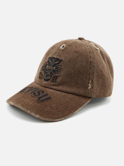 EVISU Tiger Head & EVISU Embroidered Washed Military Baseball Cap