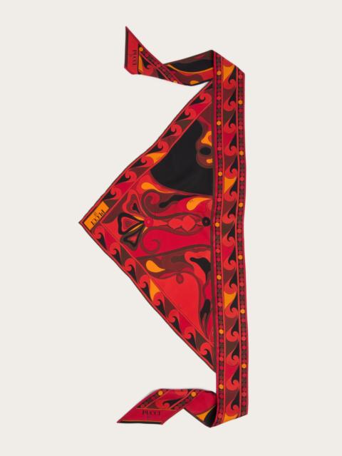 PUCCI ORCHIDEE PRINT SILK TRIANGLE SCARF