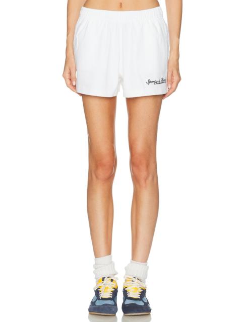 Sporty & Rich Syracuse Embroidered Disco Short
