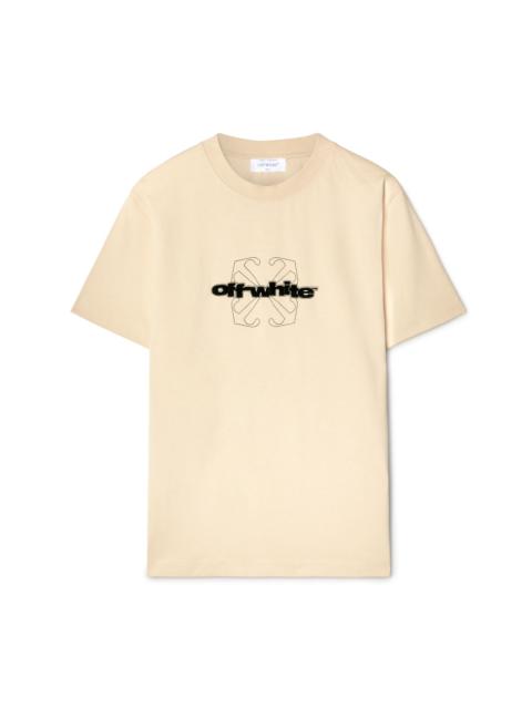 Off-White Beige Flock Arrow Slim S/s Tee
