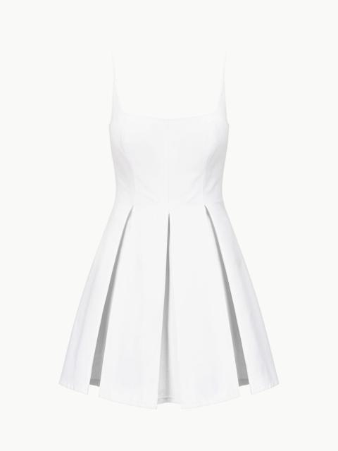 STAUD MINI JOLI DRESS WHITE