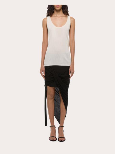 Helmut Lang Rib Knit Twisted Racerback Tank Top