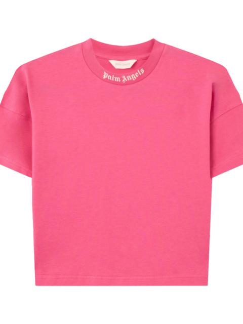 Palm Angels Classic Overlogo Girls T-Shirt "Fuchsia Pink / White" PGAA001C99JER0013201