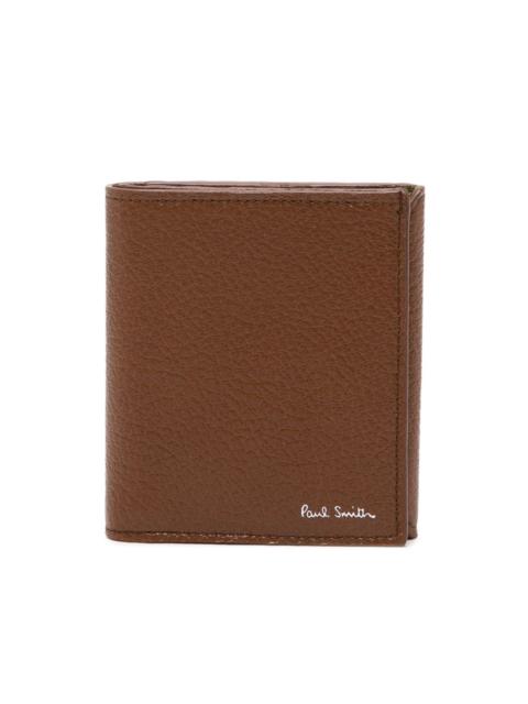 Paul Smith logo-stamp pebbled-leather wallet