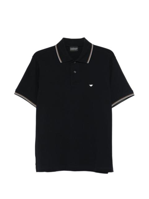 EMPORIO ARMANI stripe-trim polo shirt