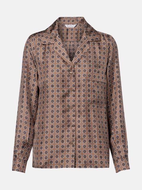 Max Mara Disco printed silk twill shirt