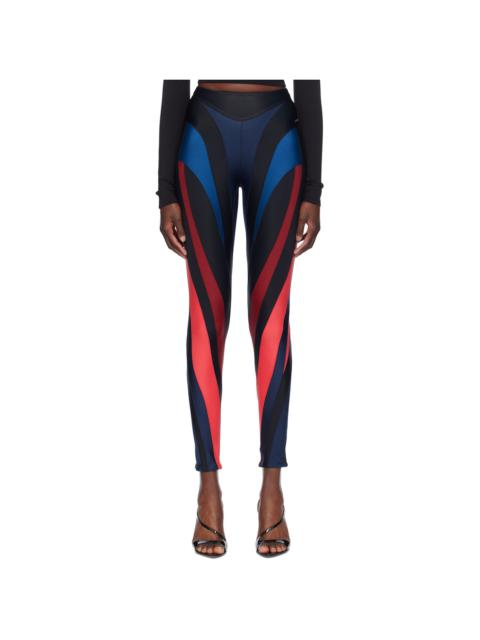 MUGLER Multicolor Spiral Leggings