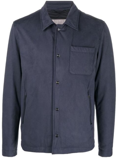 Herno suede-effect shirt jacket