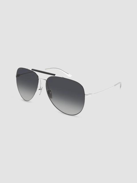 GUCCI Men's Interlocking G 60MM Pilot Sunglasses - Silver