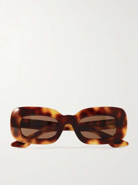 Oliver Peoples + Oliver Peoples 1966C oversized rectangular-frame tortoiseshell acetate sunglasses