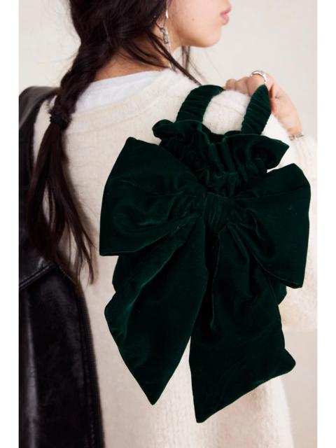 FREE PEOPLE Belle Velvet Bow Bag