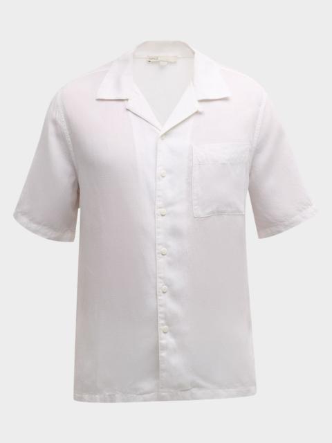 onia Men's Air Linen Convertible Collar Short-Sleeve Shirt