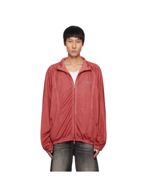 Alexander Wang Red Perforated Mesh Track Jacket