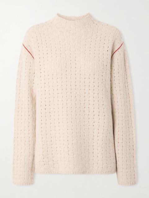 The Elder Statesman Glacier Open-knit Cashmere Sweater
