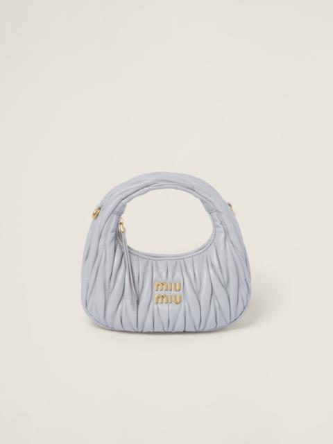 Miu Miu Wander matelassé nappa leather hobo mini-bag