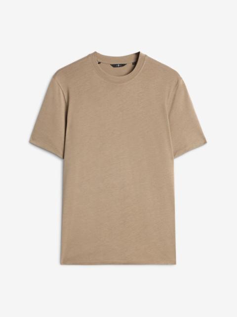 7 For All Mankind Lyocell Crewneck Tee in Silver Mink