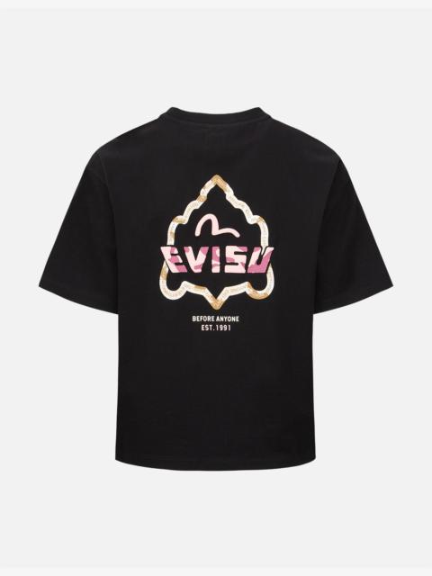 EVISU OUTLINE GODHEAD PRINT T-SHIRT