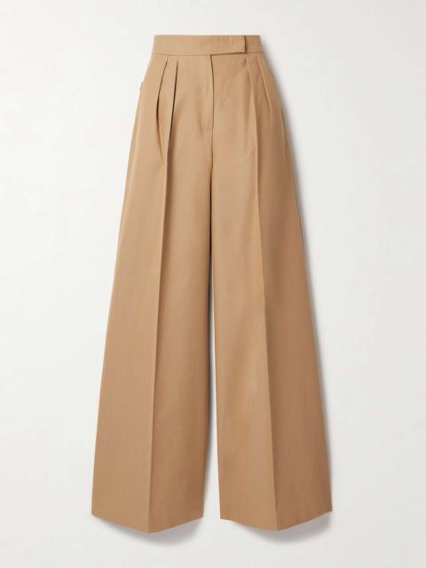 Corte pleated cotton-canvas wide-leg pants
