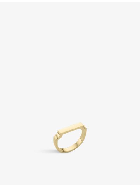 MONICA VINADER Signature 18ct yellow-gold plated vermeil on sterling-silver ring
