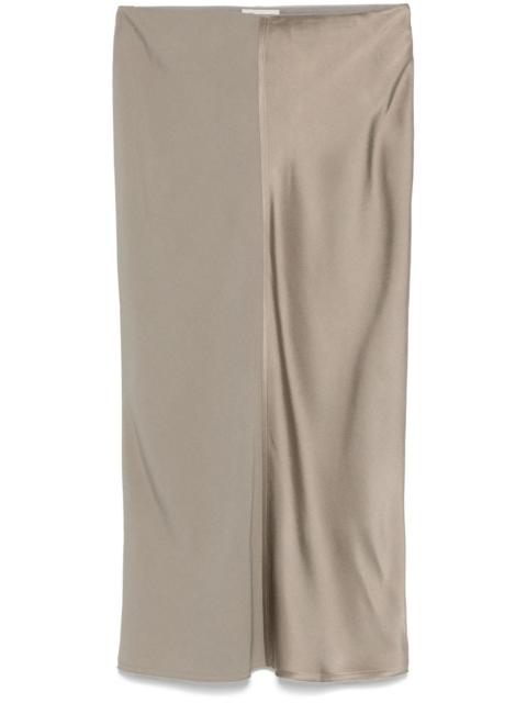 AMI Paris Satin Midi Skirt