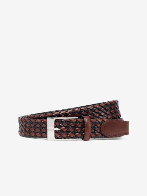 CORNELIANI Black braided leather belt