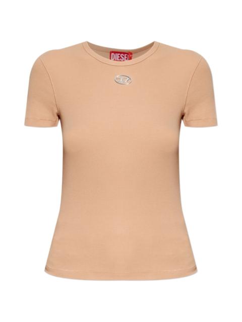 Diesel T-Ele-Long-Od logo-plaque ribbed T-shirt